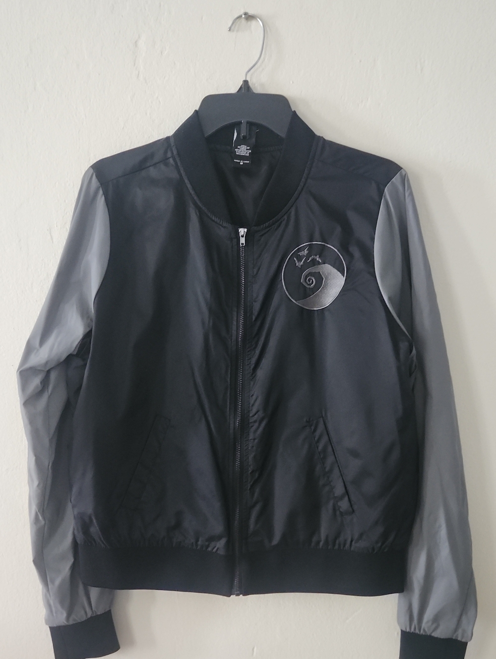 The Nightmare Before Christmas Black & Grey Girls Bomber Jacket